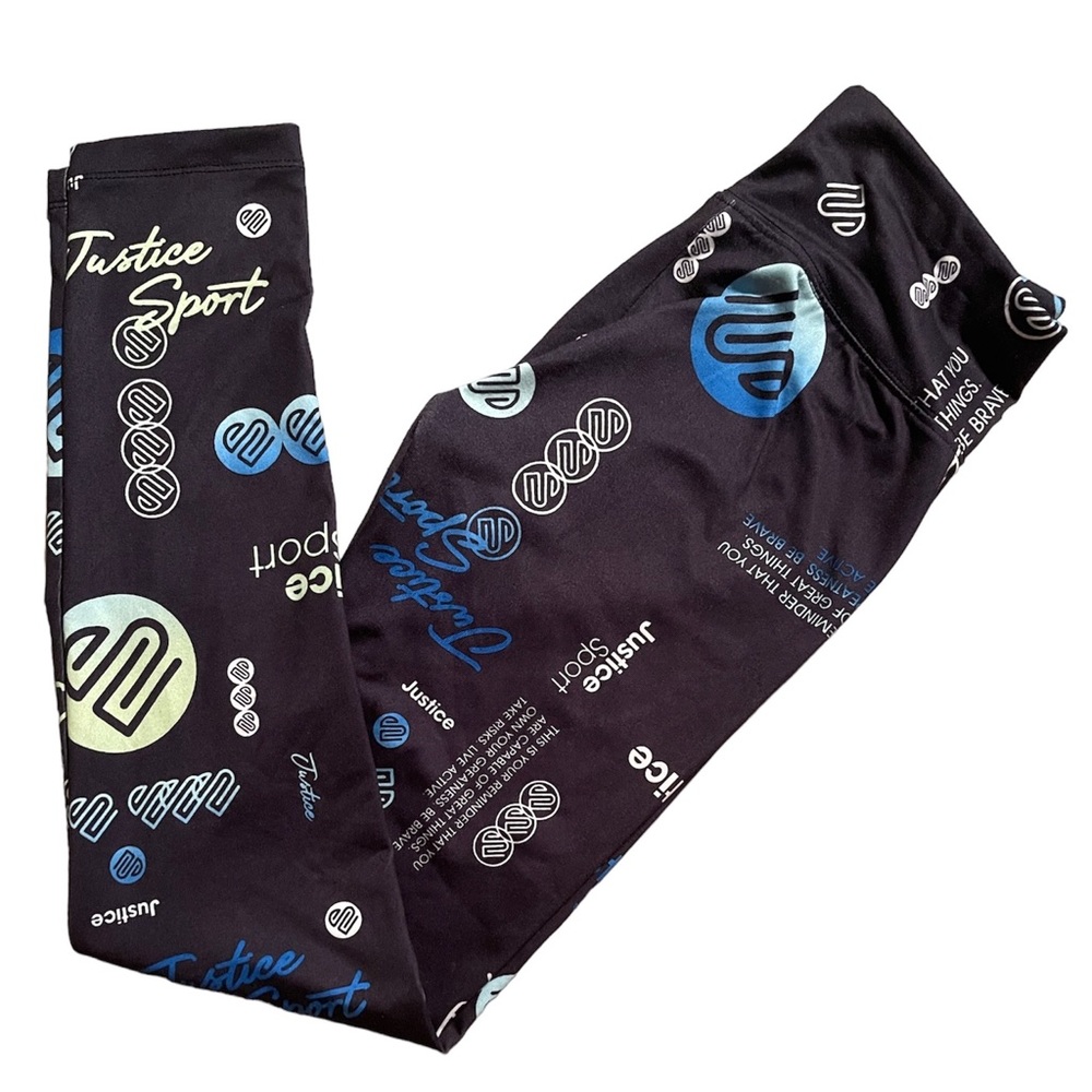Hardly used justice leggings size L (12/14)